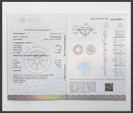585 Gold Gleiter Anhänger 1,0ct, Top Wesselton G